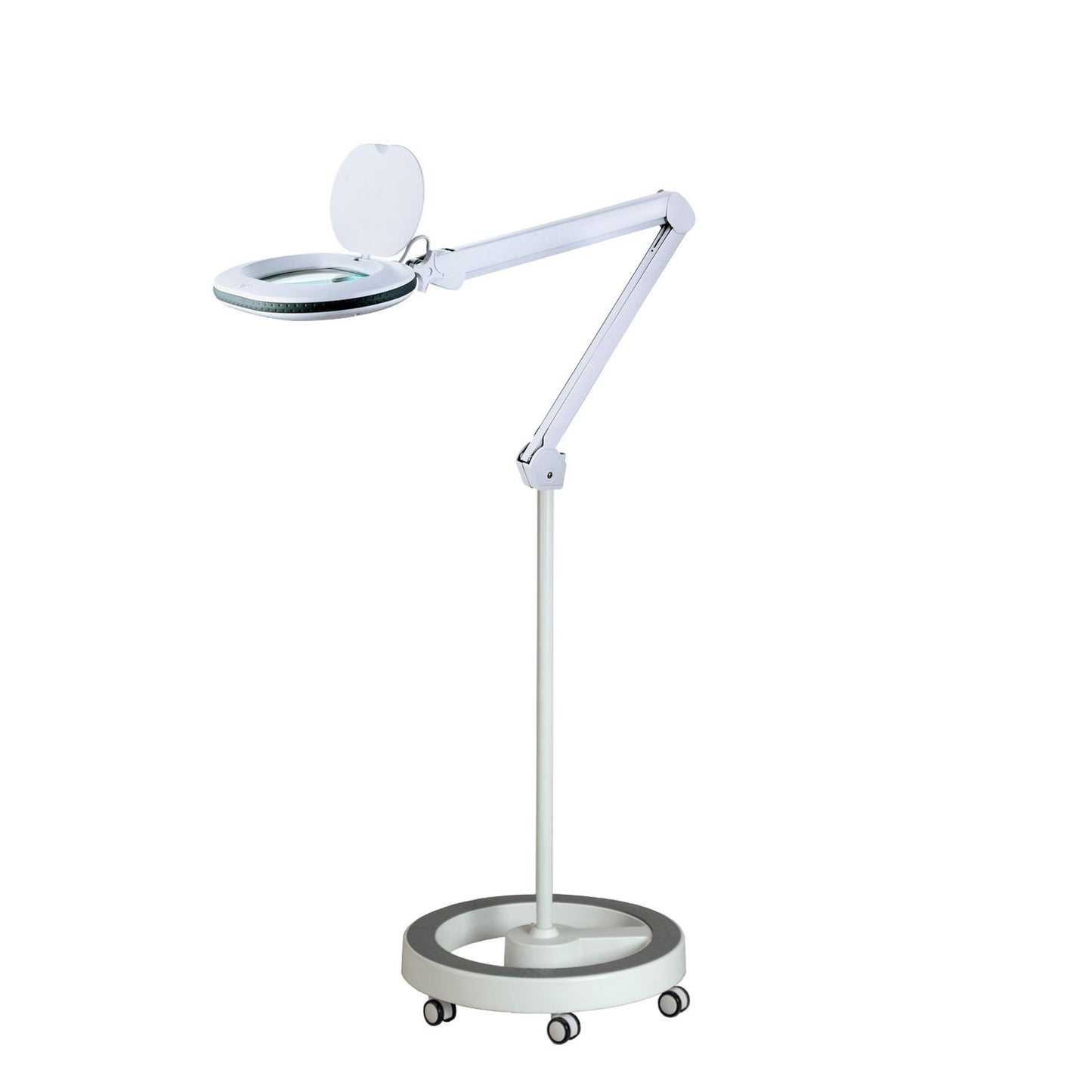 Lumeno 861XGR Lupenleuchte/Arbeitsplatzlampe 60 LEDs ovale kristallklare Linse Gummiring