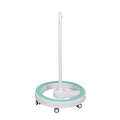 Lumeno Rollstativ 6159 mit Fußring in Grün, fünf Laufrollen