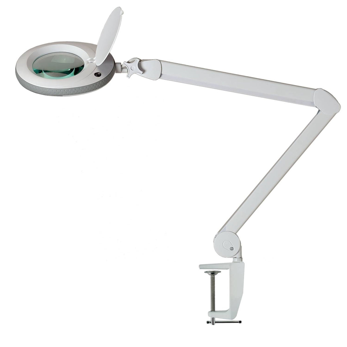 B-WARE - Lumeno 7215GR Lupenleuchte/Arbeitsplatzlampe 5 Dpt. 96 LED grauer Ring