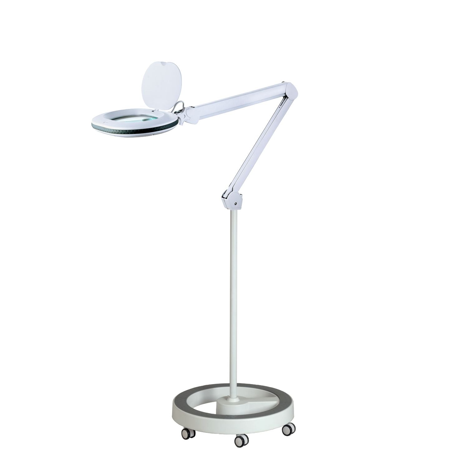 Lumeno 8613 Lupenleuchte mit Gummiring auf Rollstativ 6159